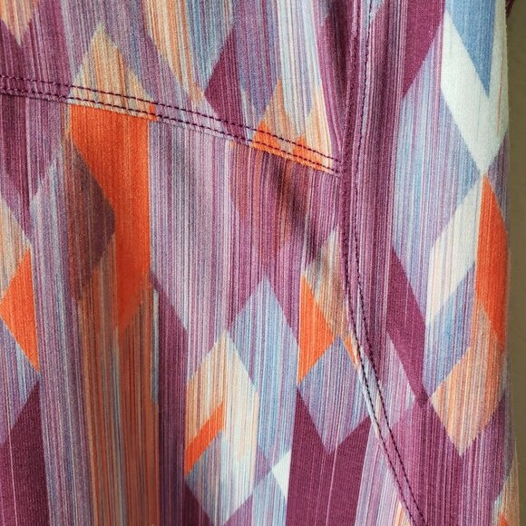 Prana Grapevine Gemstone Calico Knee Length Tennis Dress Built in Bra Athletic - Picture 4 of 11